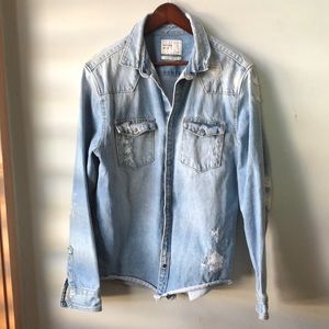 Zara Mens denim button up